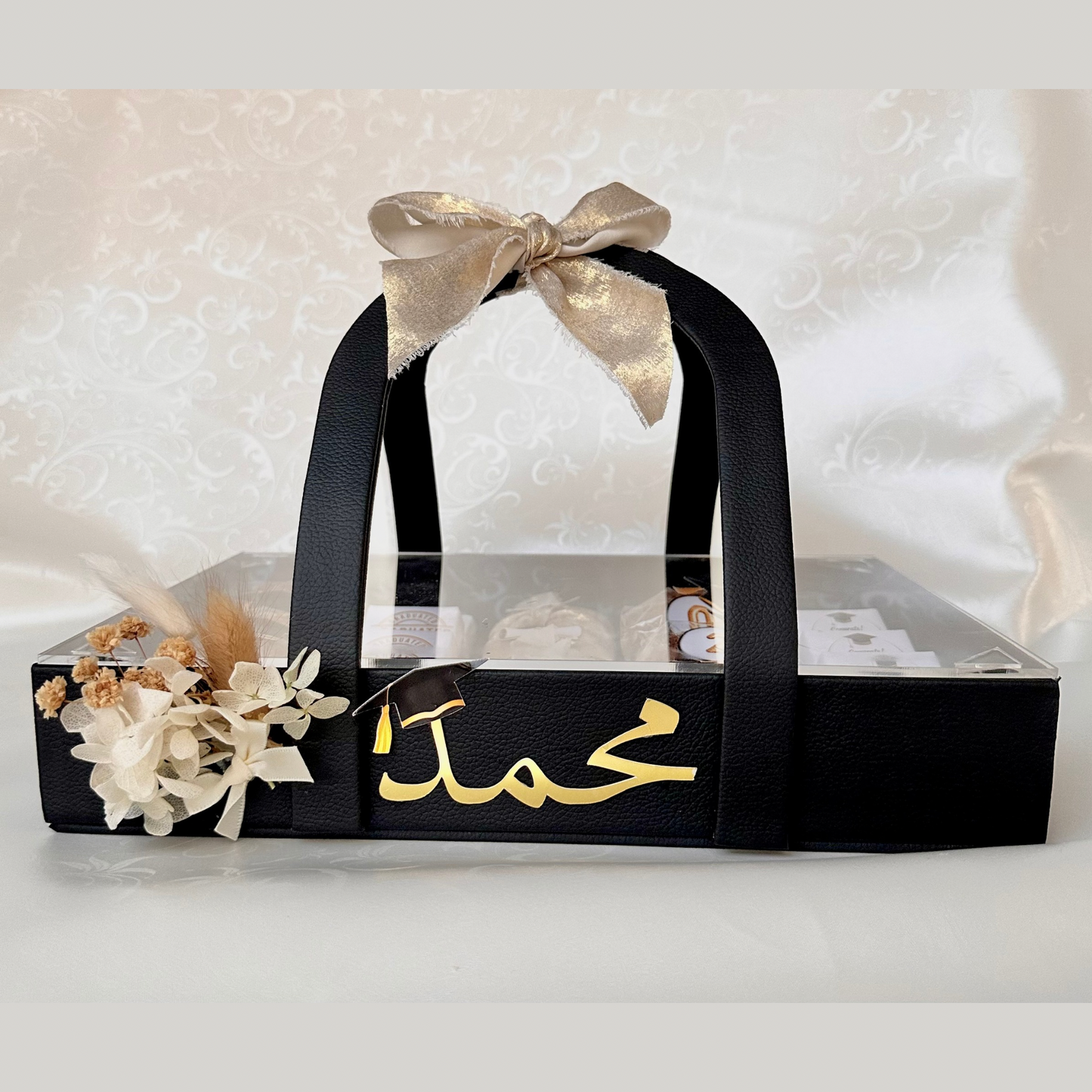 Graduation chocolate leather tray