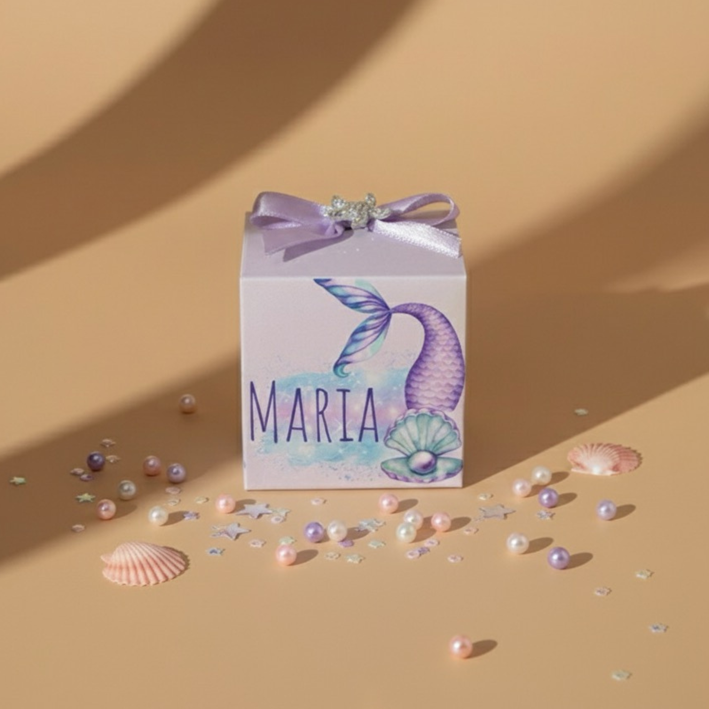 Personalized Acrylic Almond Dragees Favor Box