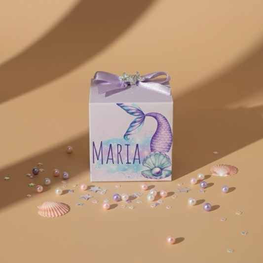 Personalized Acrylic Almond Dragees Favor Box