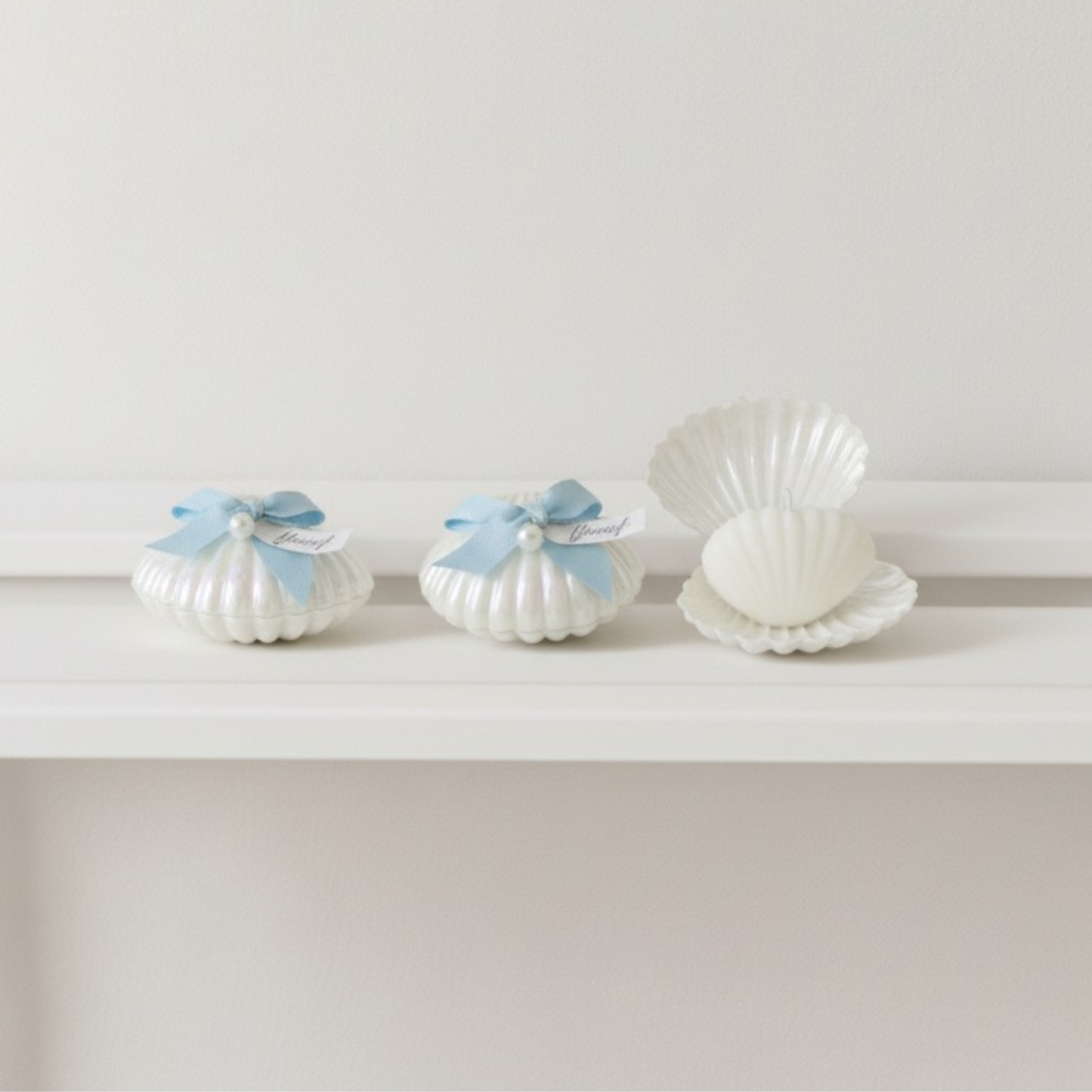 Personalized Seashell Candle Favor