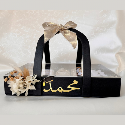 Graduation chocolate leather tray