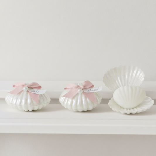 Personalized Seashell Candle Favor